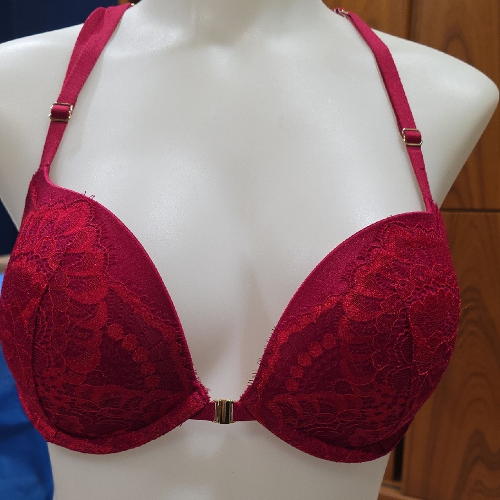 La SENZA Deep Red Lace Bra